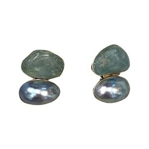 Rebecca Collins real gem& sterling silver earrings
